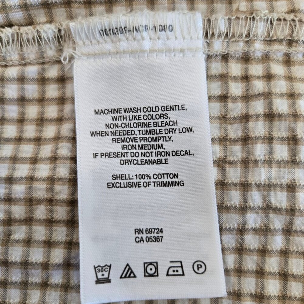 Columbia Mens XXL Beige Plaid Short-Sleeve Button-Up Shirt 100% Cotton Casual We - Picture 8 of 8